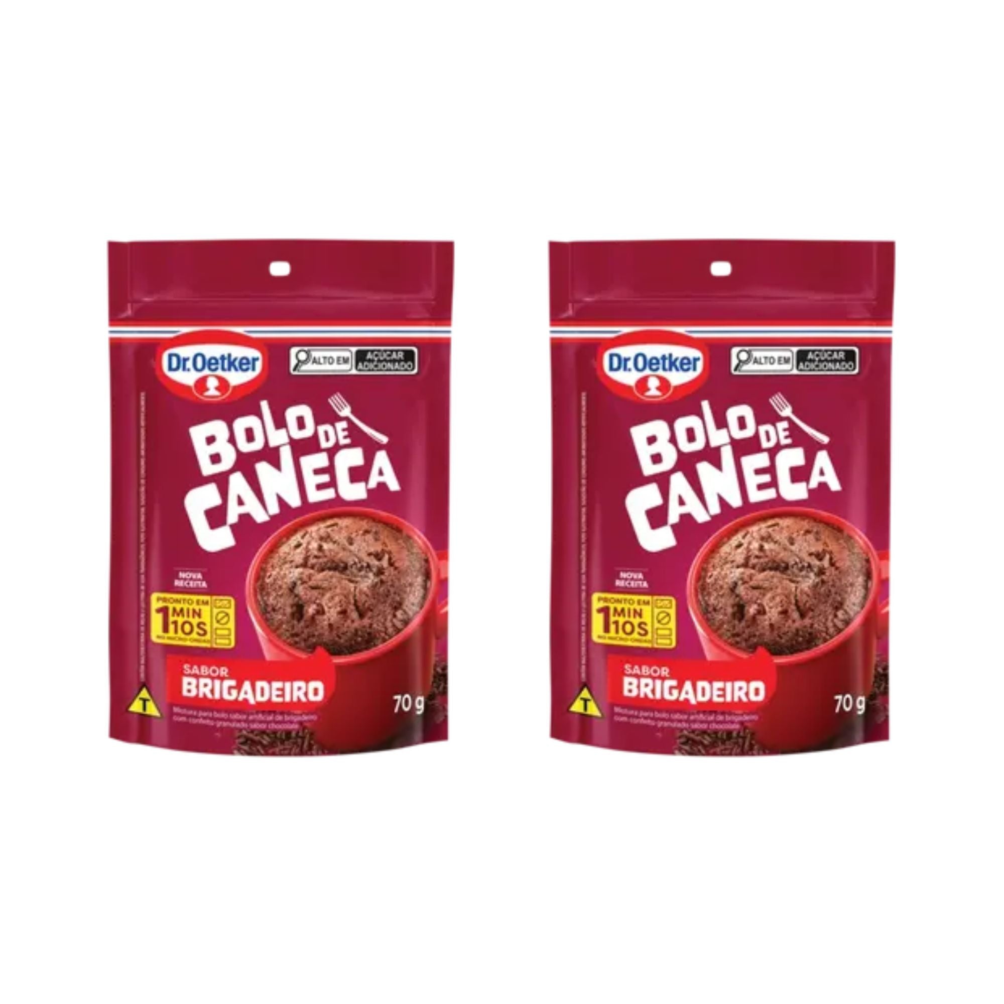 Dr. Oetker Mistura Para Bolo de Caneca: Brigadeiro (2x70g)